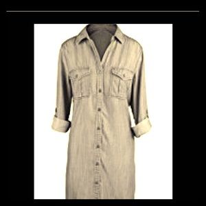 Philosophy Grey Denim Shirtdress